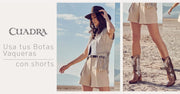 Usa tus botas vaqueras con shorts