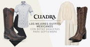 Los mejores outfits mexicanos con botas vaqueras para septiembre