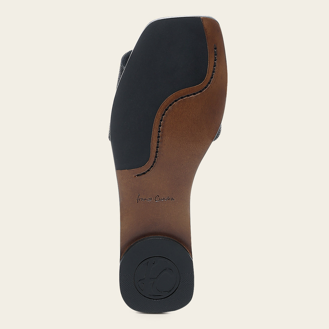 Sandalia en piel genuina de mantarraya para dama