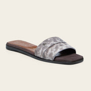 Sandalia en piel genuina de carunga para dama Sandalia 