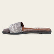 Sandalia en piel genuina de carunga para dama Sandalia 