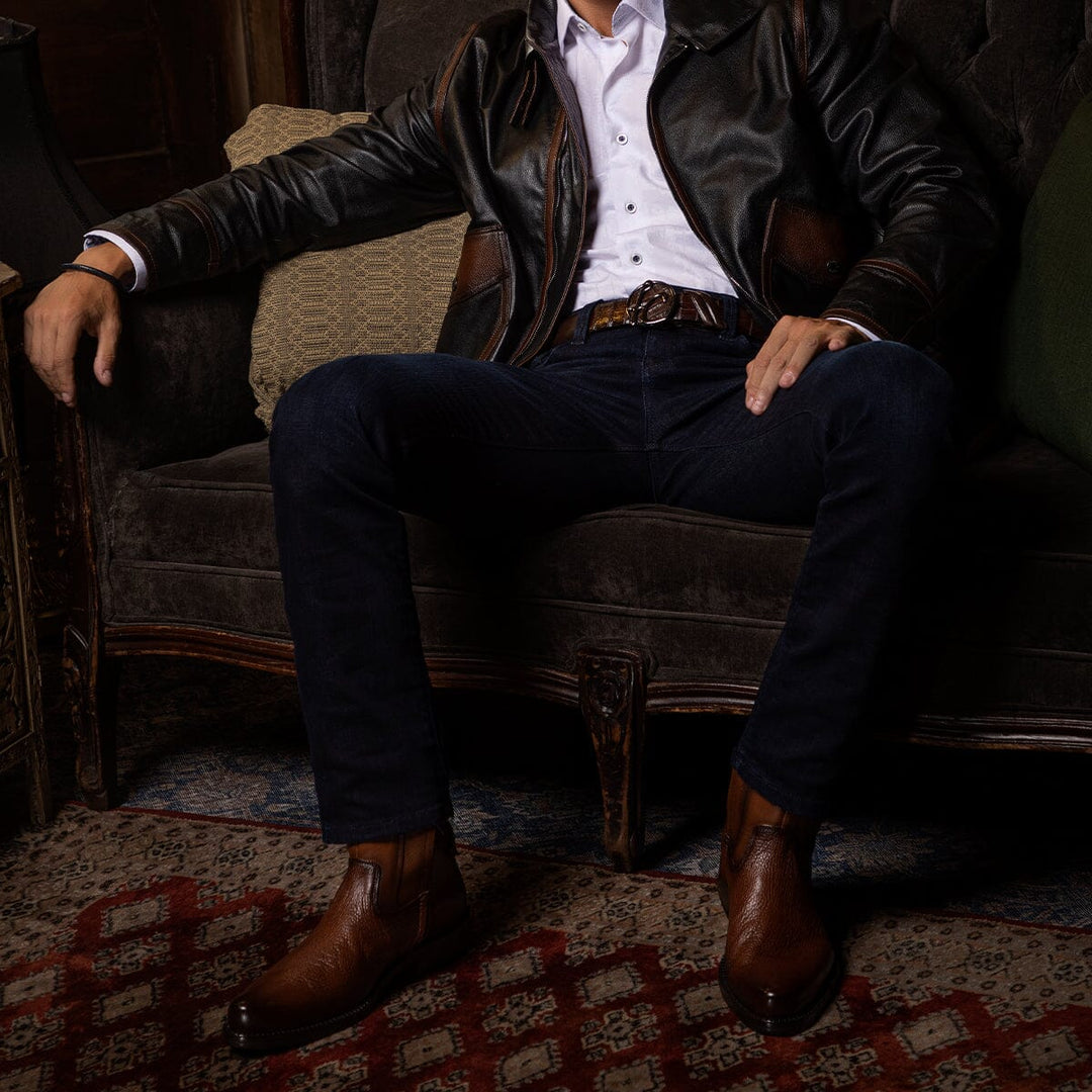 Leather Ropa Formal Con Botas Botas De Vestir A La Moda De