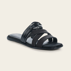 Sandalia en piel genuina de mantarraya para dama