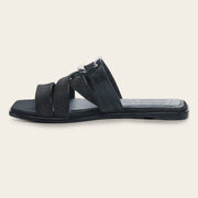 Sandalia en piel genuina de mantarraya para dama Sandalia 