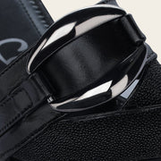 Sandalia en piel genuina de mantarraya para dama Sandalia 