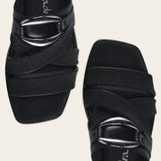 Sandalia en piel genuina de mantarraya para dama Sandalia 