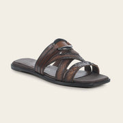 Sandalia en piel genuina de pitón para dama Sandalia 