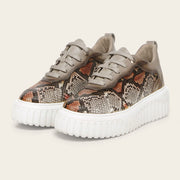 Tenis en piel genuina de pitón para dama Tenis 