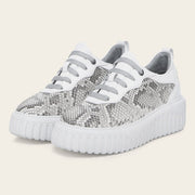 Tenis en piel genuina de pitón para dama Tenis 