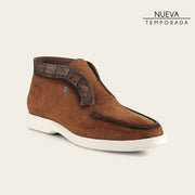 Botín casual en piel genuina de nilóticus para caballero Tenis 