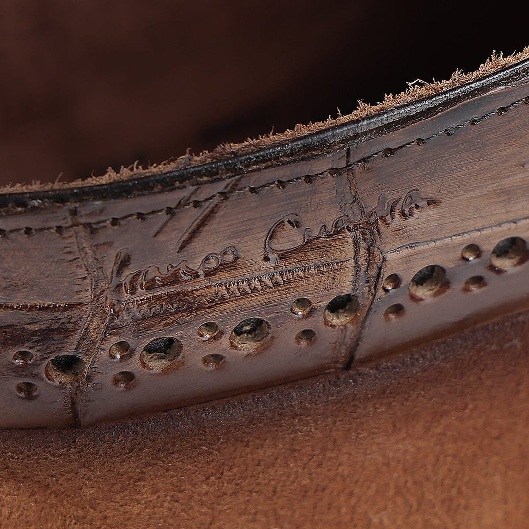 Botín casual en piel genuina de nilóticus para caballero Tenis 