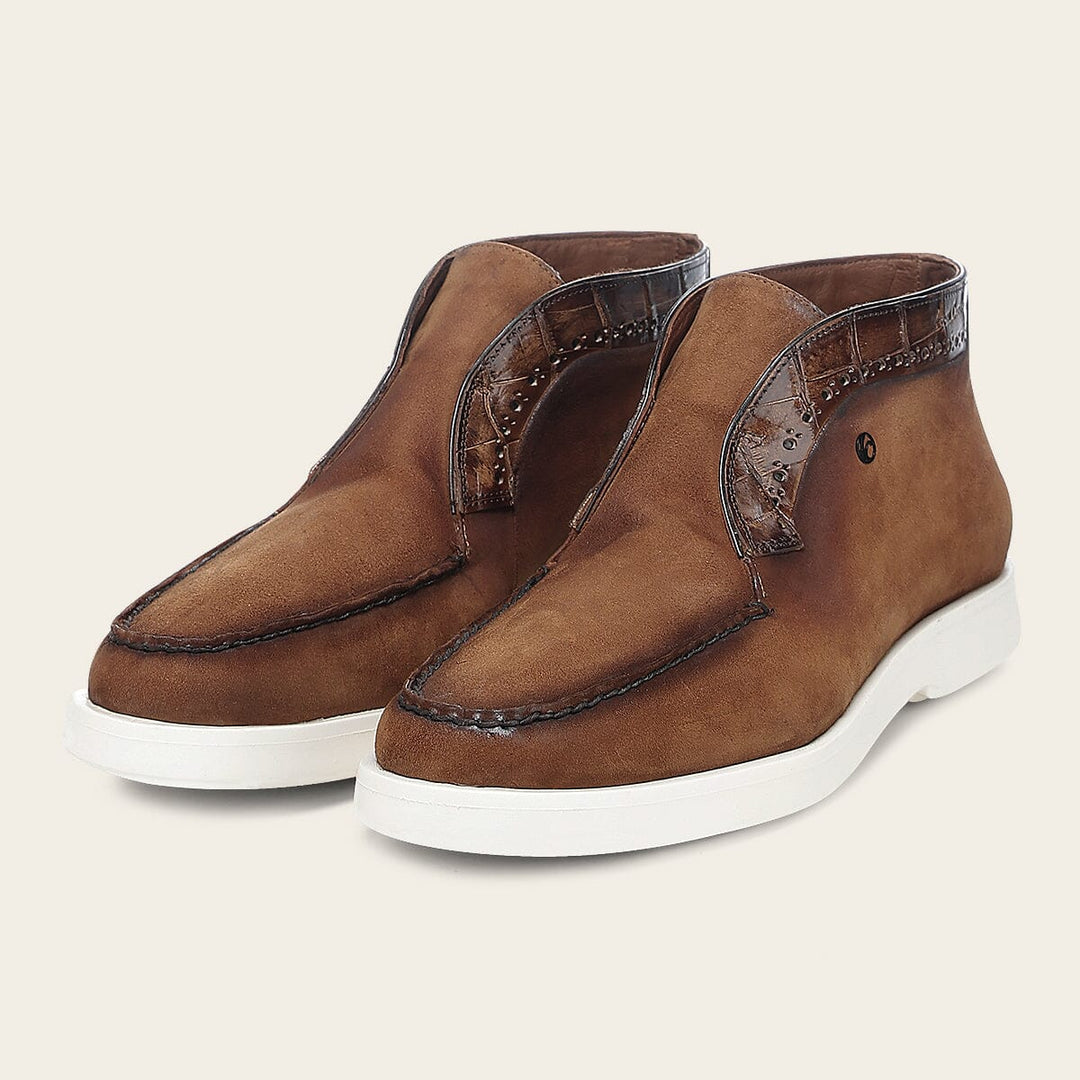 Botín casual en piel genuina de nilóticus para caballero Tenis 