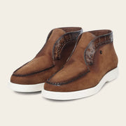 Botín casual en piel genuina de nilóticus para caballero Tenis 