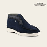 Botín casual en piel genuina de nilóticus para caballero Tenis 