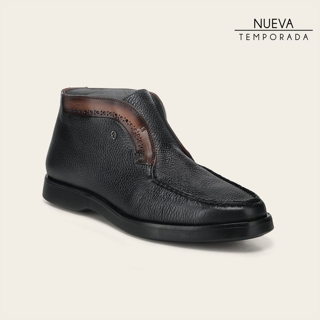 Botín casual en piel genuina de venado para caballero Botas y Botines 