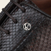 Zapato de vestir oxford en piel genuina de pitón para caballero Botas y Botines 