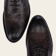 Zapato de vestir oxford en piel genuina de pitón para caballero Botas y Botines 