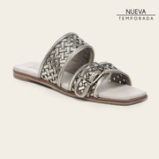 Sandalia en piel genuina para dama