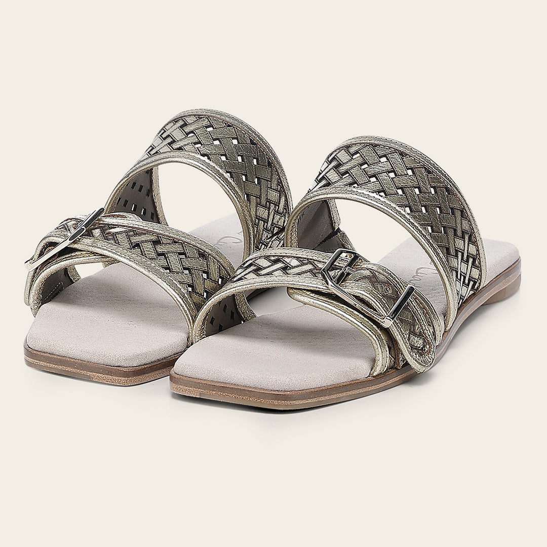 Sandalia en piel genuina para dama