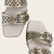 Sandalia en piel genuina para dama