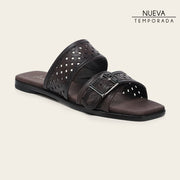 Sandalia en piel genuina de ternera para dama