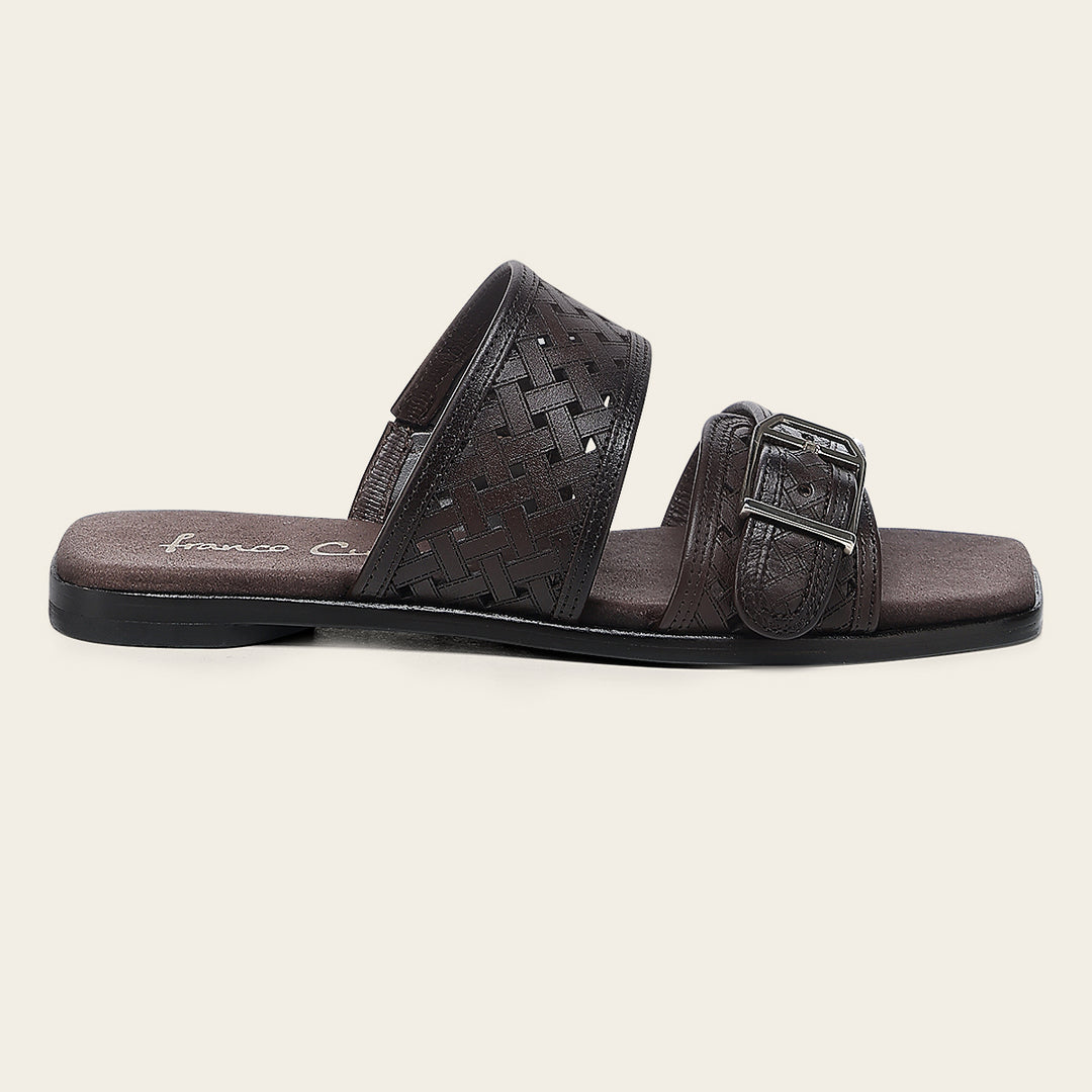 Sandalia en piel genuina de ternera para dama