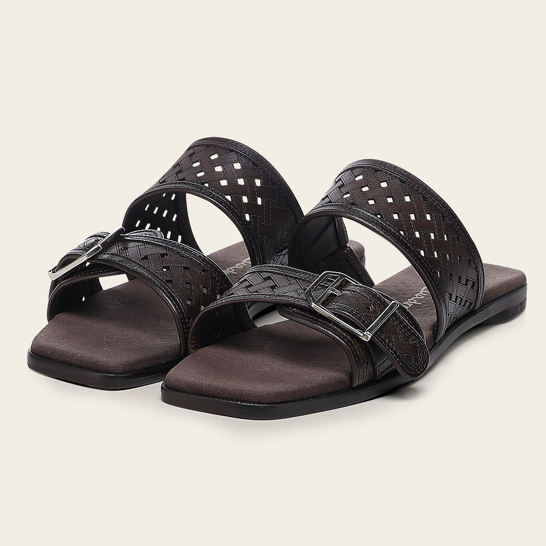 Sandalia en piel genuina de ternera para dama