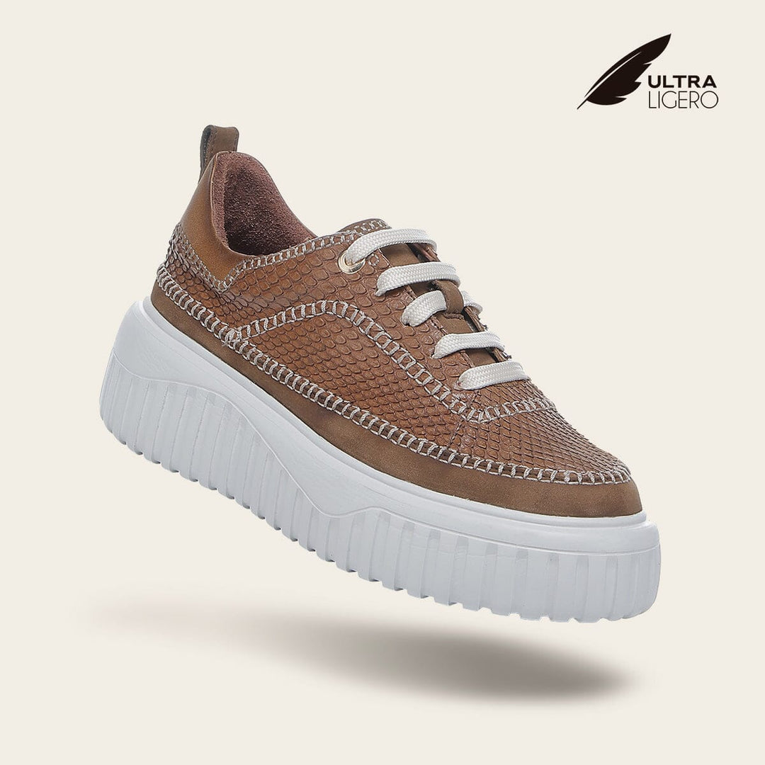 Tenis en piel genuina de pitón para dama Tenis 