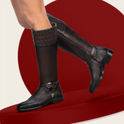 Bota casual en piel genuina para dama Botas y Botines 