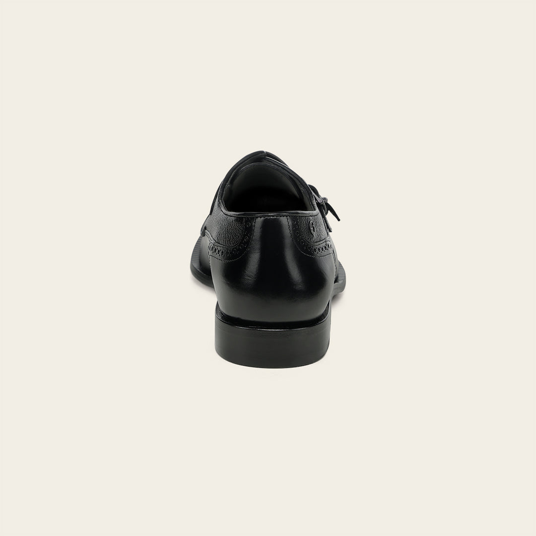 Zapato de vestir monkstrap en piel genuina de venado para caballero