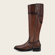 Bota de vestir en piel genuina de pitón para dama Botas y Botines 