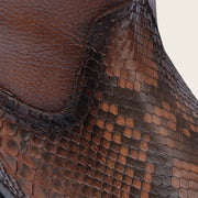 Bota de vestir en piel genuina de pitón para dama Botas y Botines 