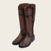 Bota de vestir en piel genuina de pitón para dama Botas y Botines 