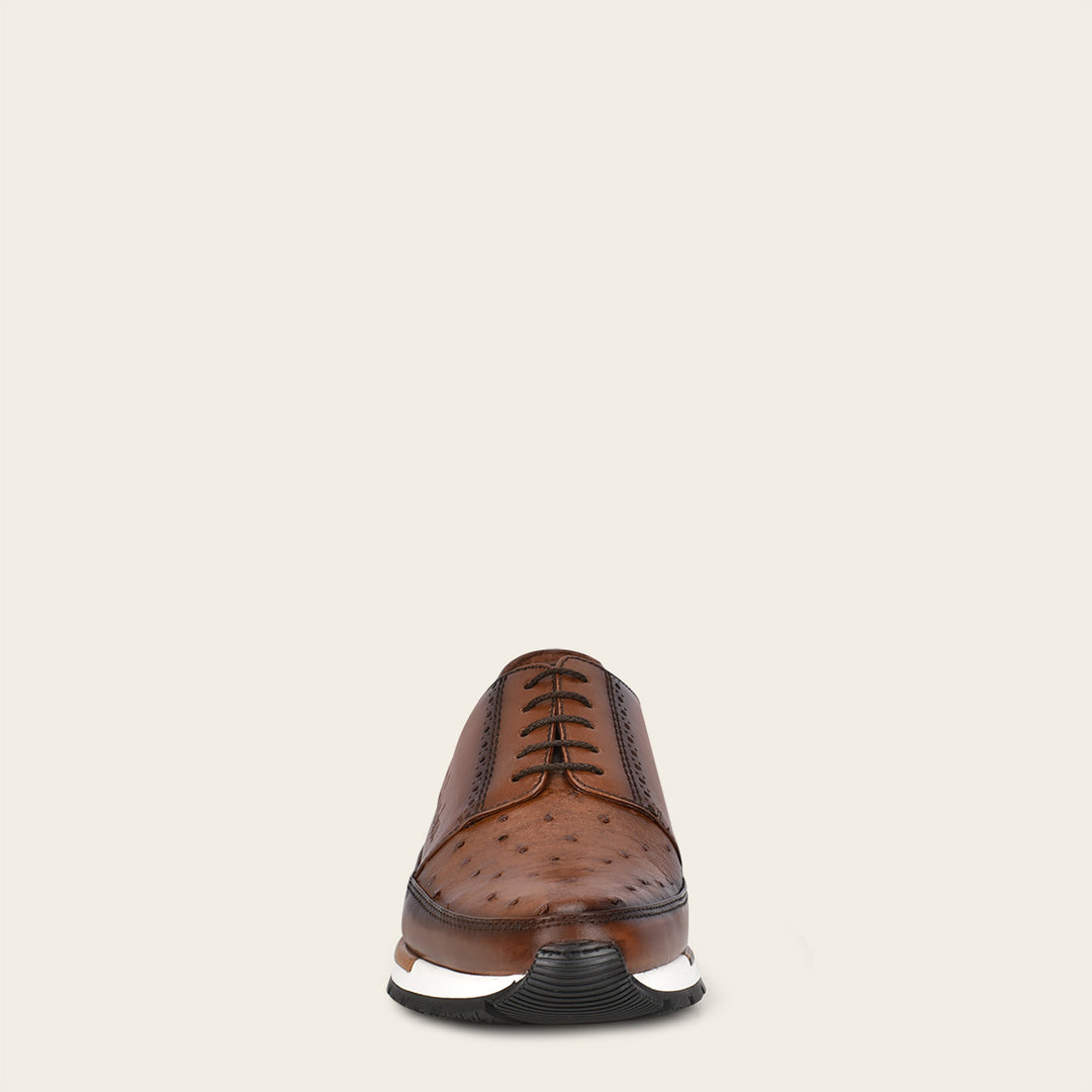 Sneakers con piel genuina de avestruz