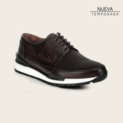Tenis con piel genuina de mantarraya para caballero