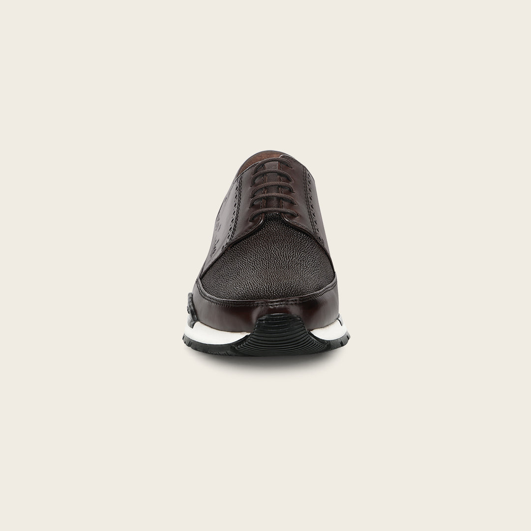Tenis con piel genuina de mantarraya para caballero