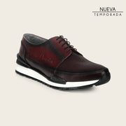 Tenis con piel genuina de mantarraya para caballero