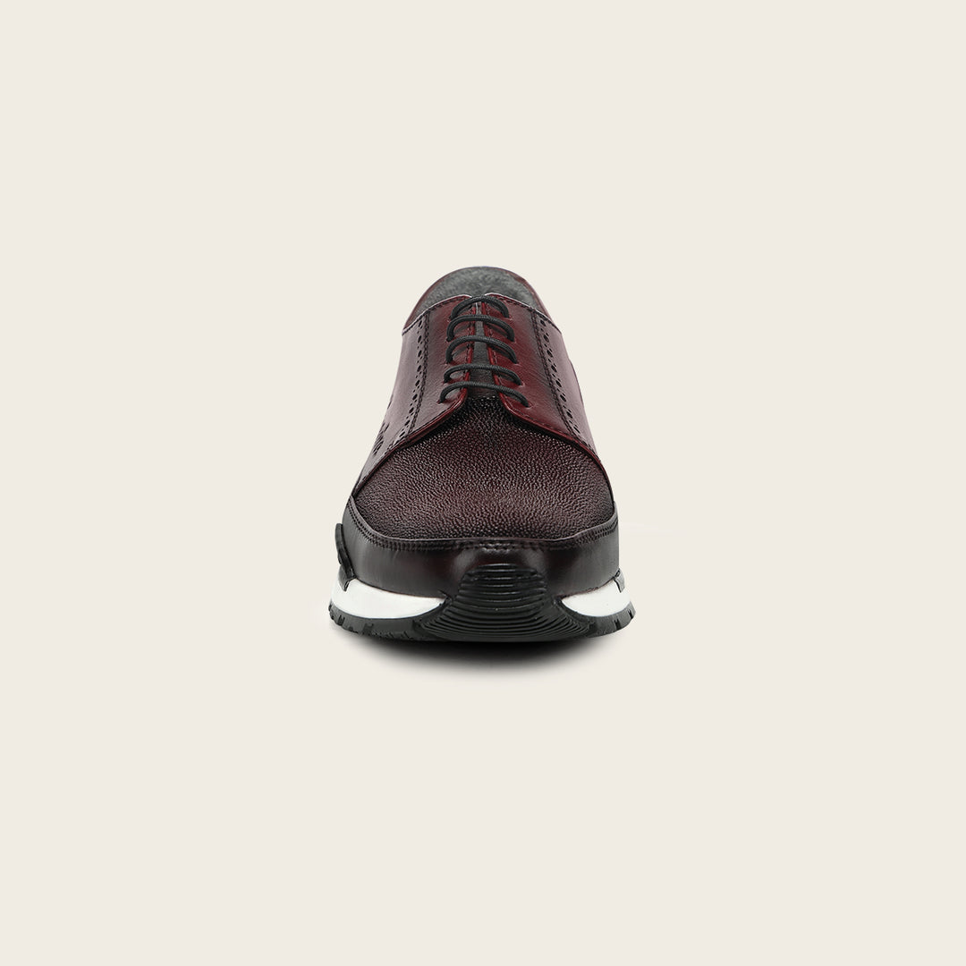 Tenis con piel genuina de mantarraya para caballero