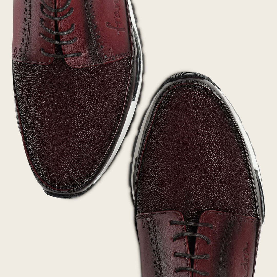 Tenis con piel genuina de mantarraya para caballero
