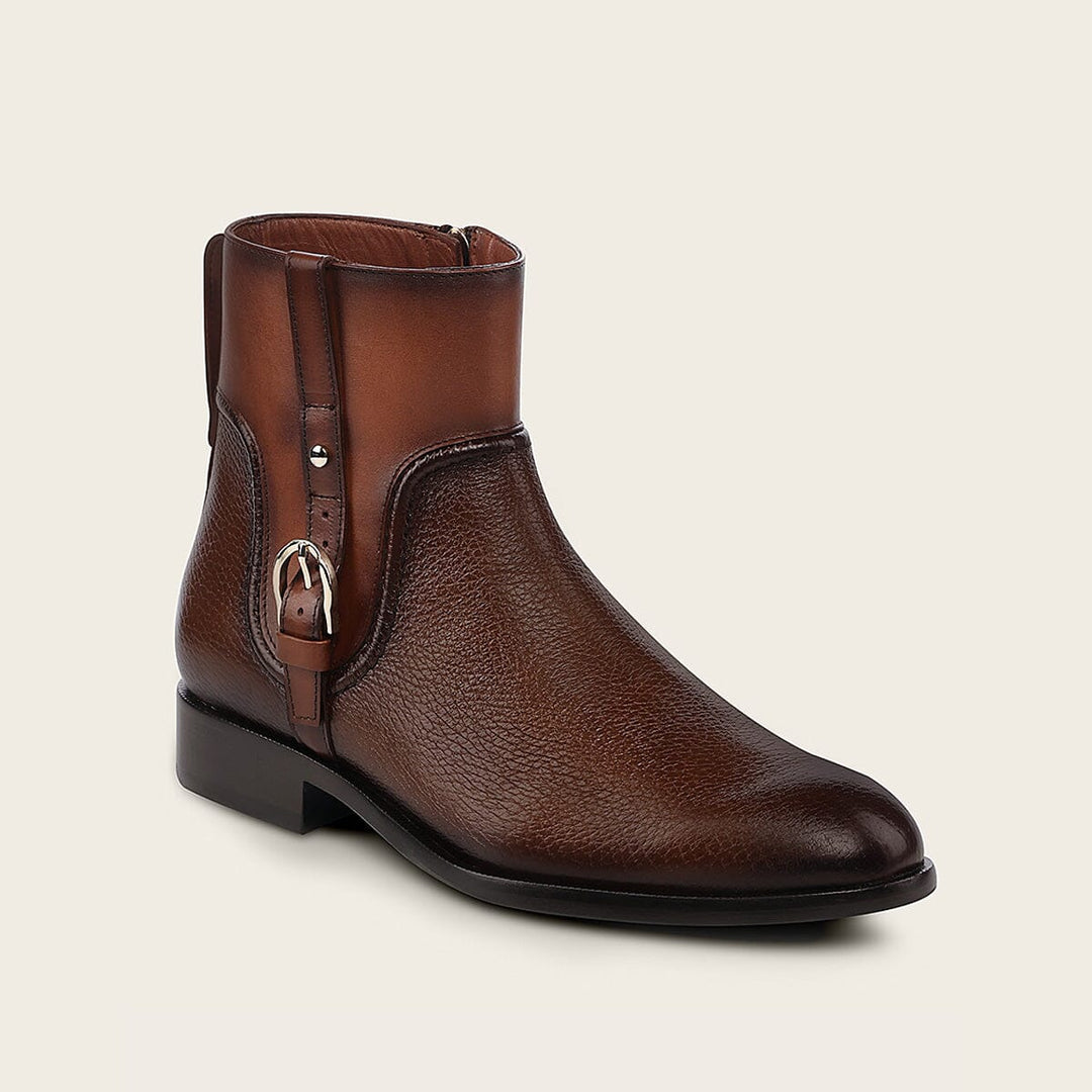 Botín de vestir en piel genuina de venado para dama – Cuadra México