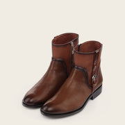 Botín de vestir en piel genuina de venado para dama Botas y Botines 