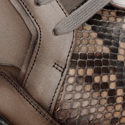 Tenis en piel genuina de pitón para caballero