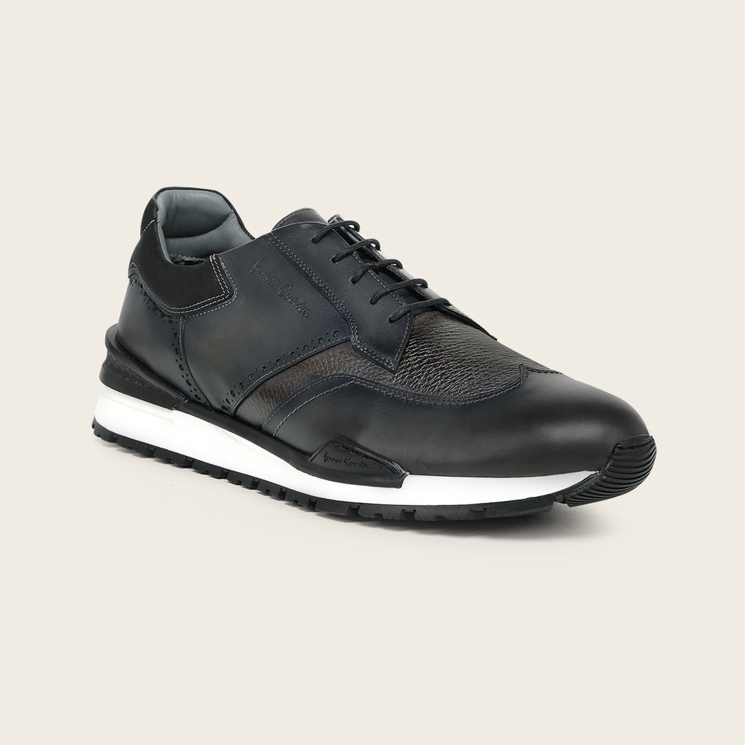 Tenis con piel genuina de venado para caballero