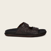 Sandalia en Piel Genuina de Avestruz Ofertas 