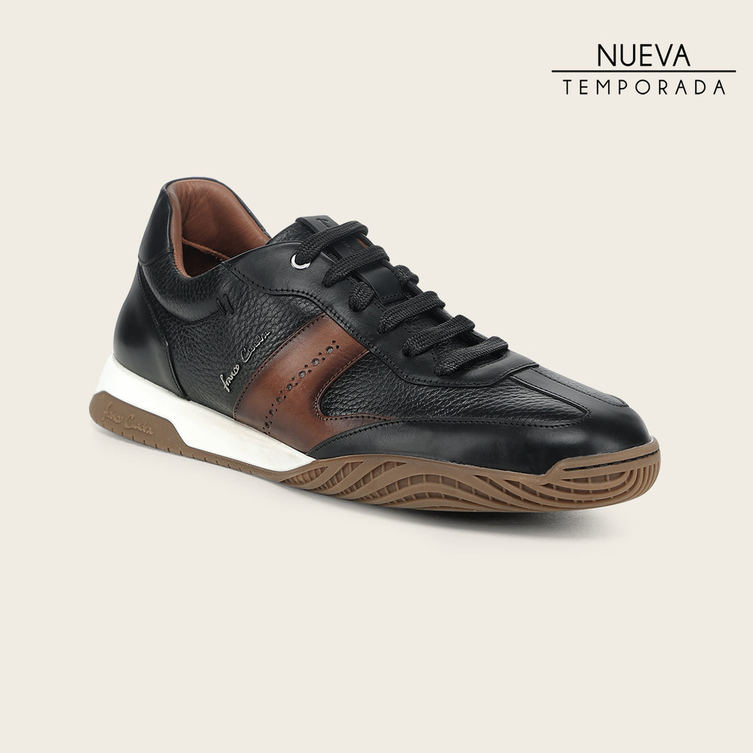 Tenis en piel genuina de venado para caballero