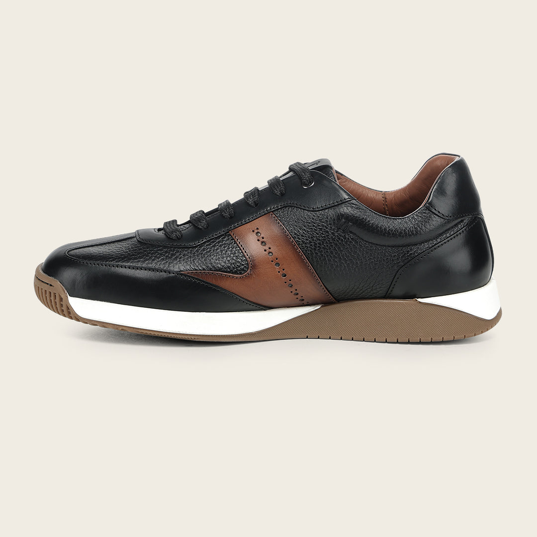 Tenis en piel genuina de venado para caballero