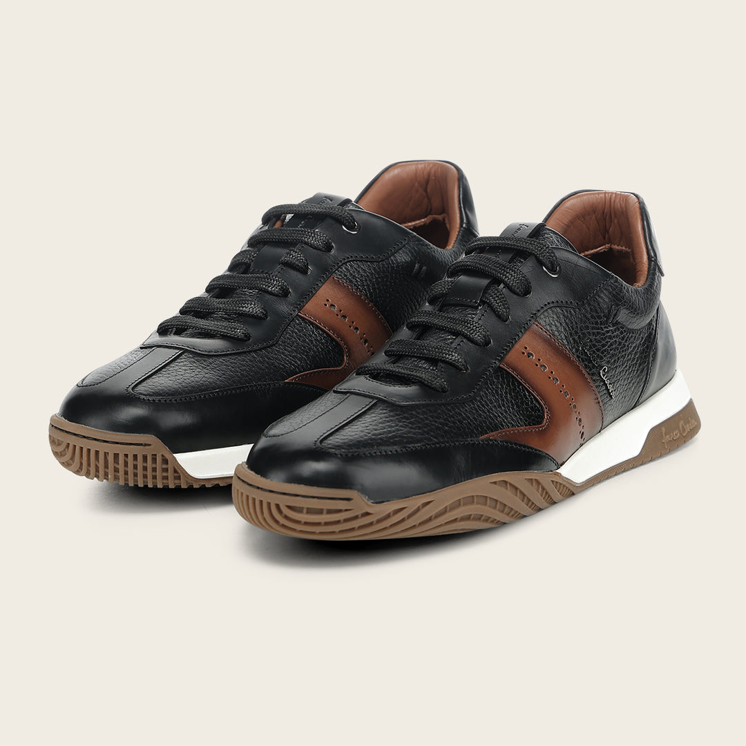 Tenis en piel genuina de venado para caballero