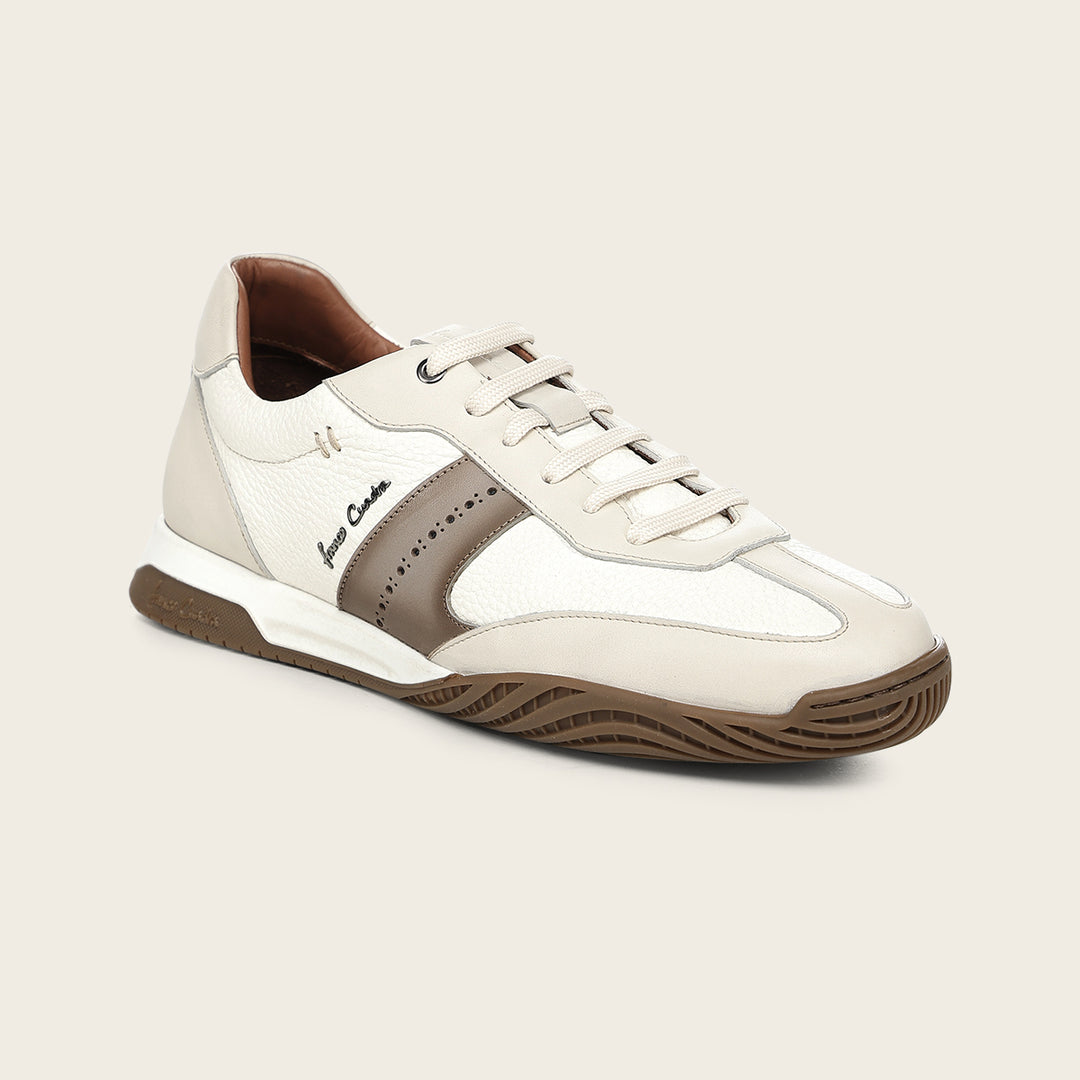 Tenis en piel genuina de venado para caballero