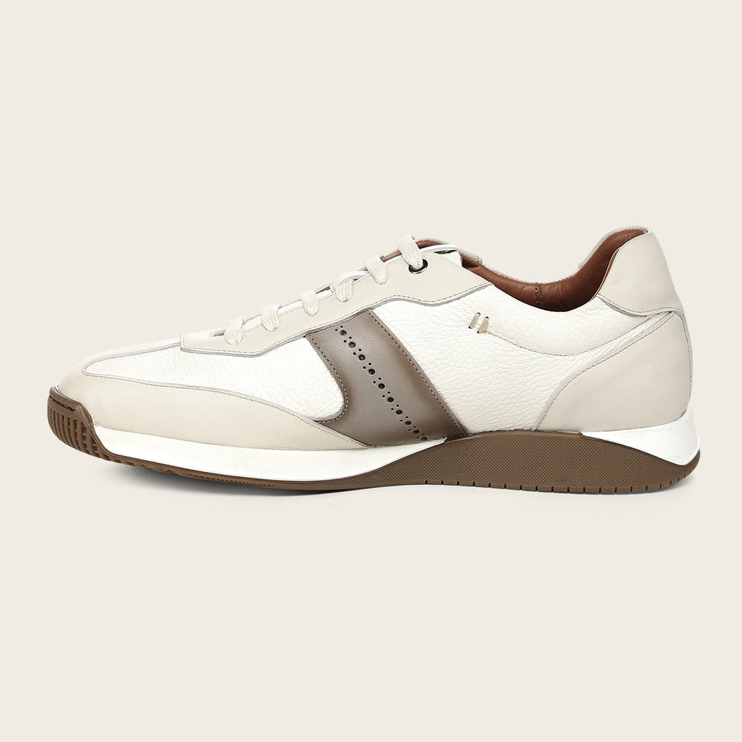 Tenis en piel genuina de venado para caballero