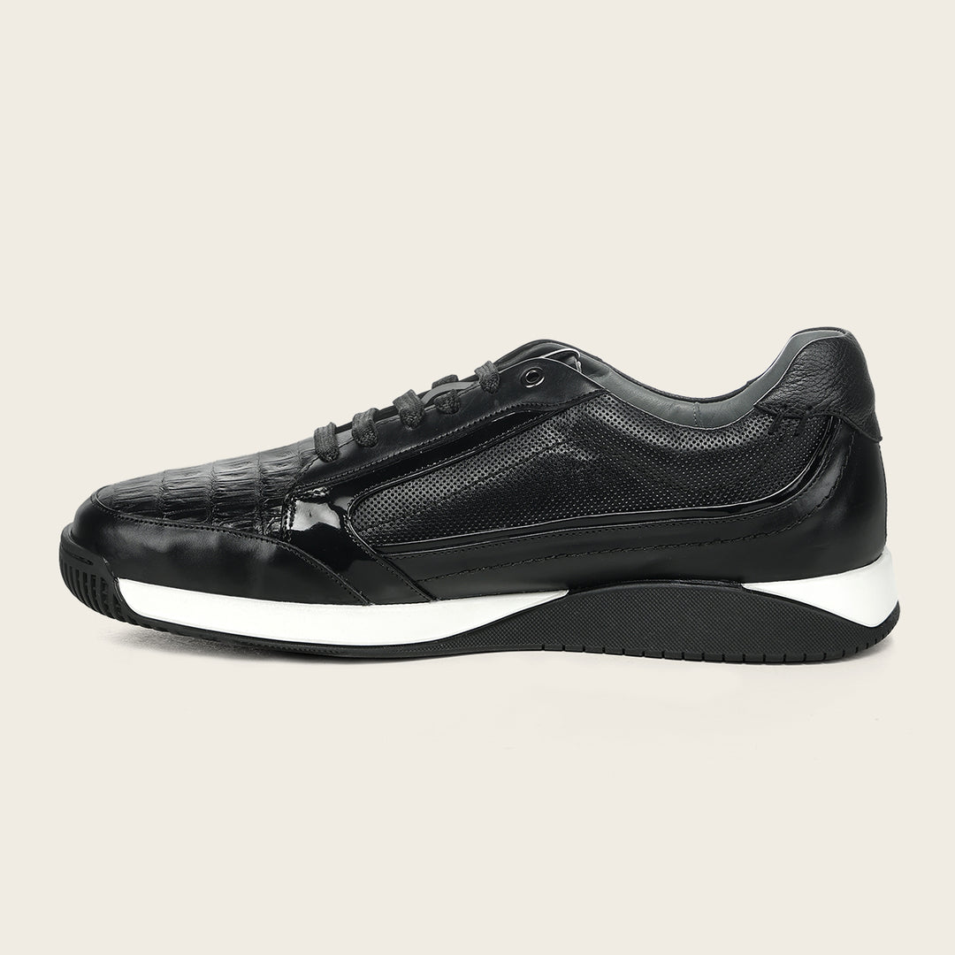 Tenis en piel genuina de caimán para caballero